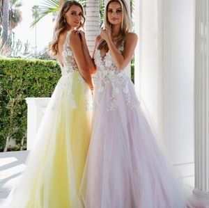 Prom bridesmaids dresses evening gown part…